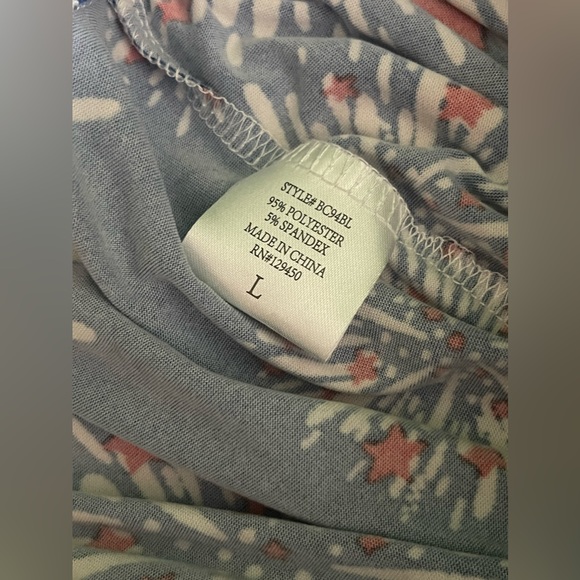 NWT Como Vintage Fireworks Womens Leggings 4th of July Size Large - Picture 7 of 7